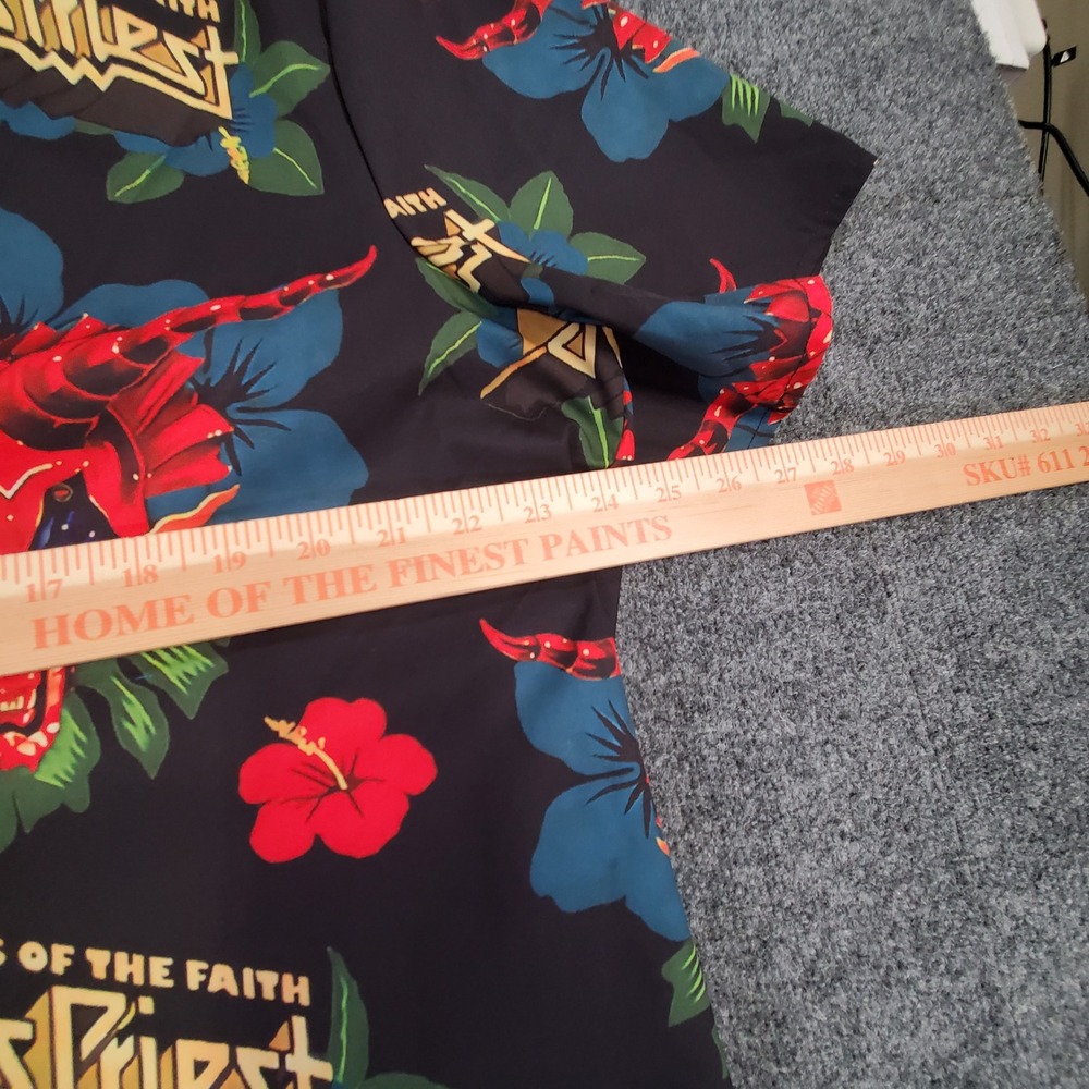 Judas Priest Button-down Mens Large Defenders of the Faith Black Graphic Shirt - Picture 7 of 10
